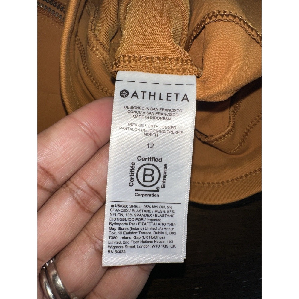 Athleta Trekkie North Joggers Women's 12 Hiking Yellow High Rise Pants 405726 - Picture 10 of 11